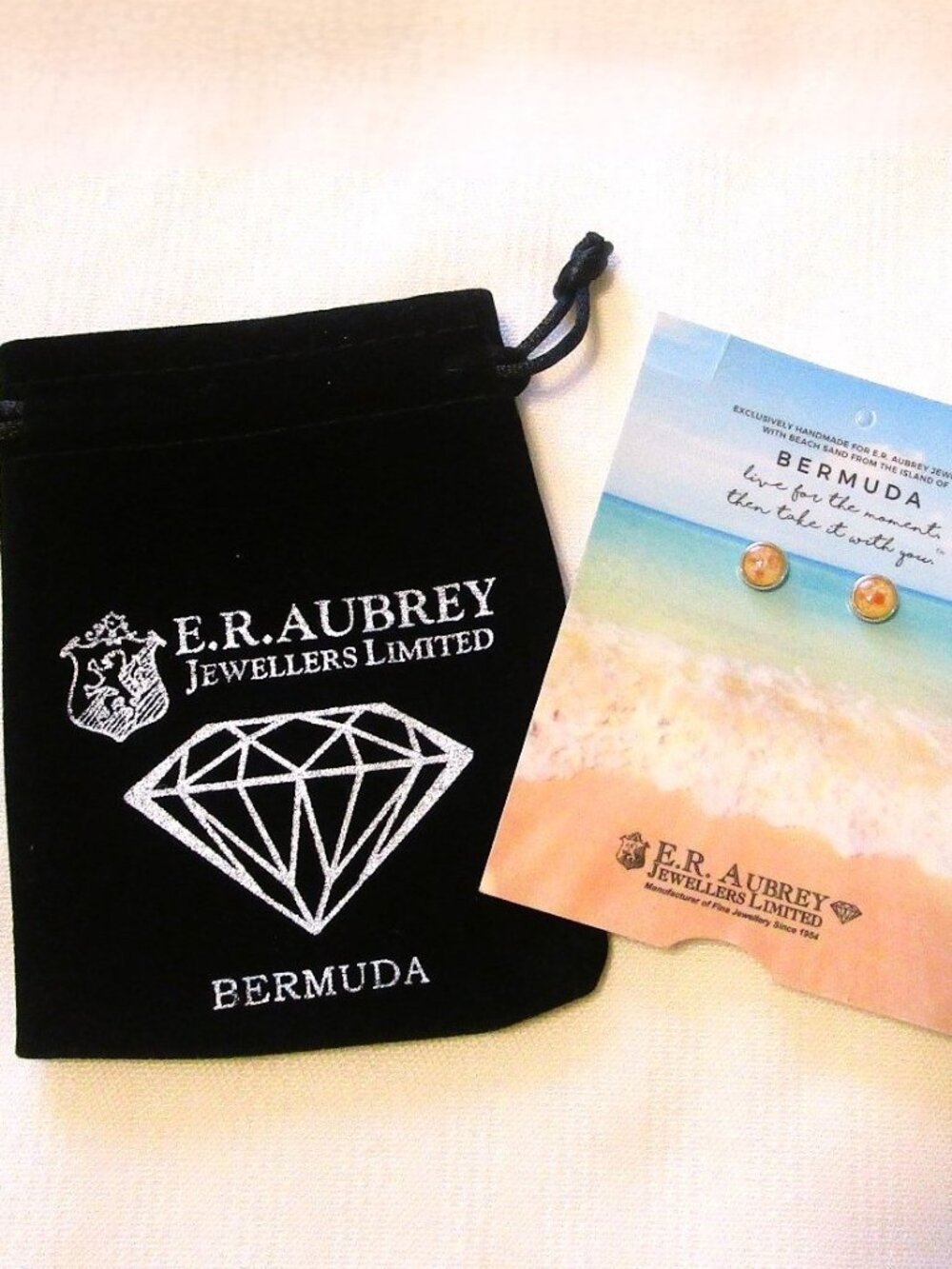 E.R. Aubrey Jewellers Bermuda Pink Sand Post Earrings